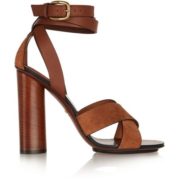 Ankle strap suede Gucci Sandal